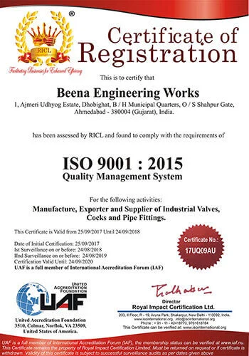 control valve exporter